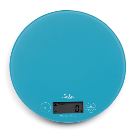 Picture of Balança Redonda, 5 Kg, Azul Turquesa - HBAL7230