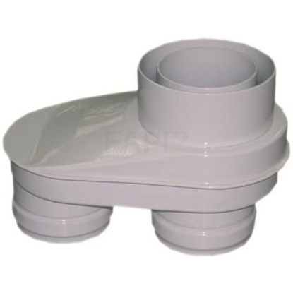 Picture of adaptador 60/100 a tubos separados Ø80/80mm com toma para an - 3318034