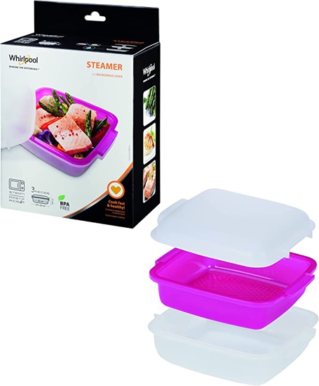 Picture of Vaporizador 24 x 20 cm para cozinhar a vapor no microondas - STM008