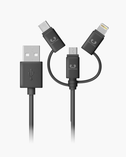 Picture of Cabo USB Combo Fabriq(USB-C + Apple Lightning + Micro USB) - 2UCLM020SG