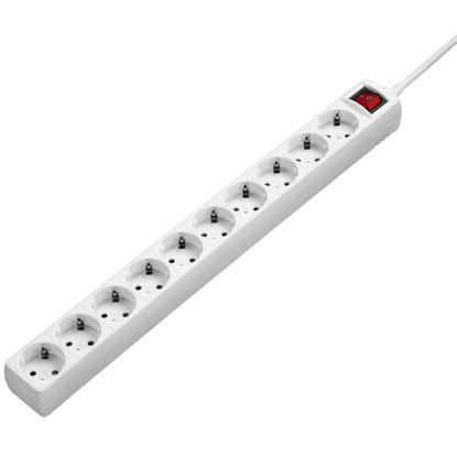 Picture of Extensão eléctrica 10 tomadas, 3,0mt branco - 69137234
