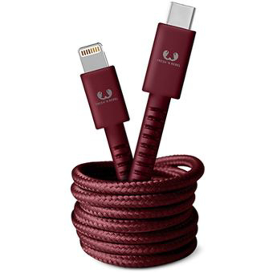 Picture of Cabo USB-C - Apple Lightning Fabriq -  1.5m  -  Ruby Red - 2CLC150RR