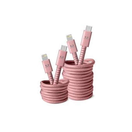 Picture of Cabo USB-C - Apple Lightning Fabriq -  3.0m  -  Dusty Pink - 2CLC300DP
