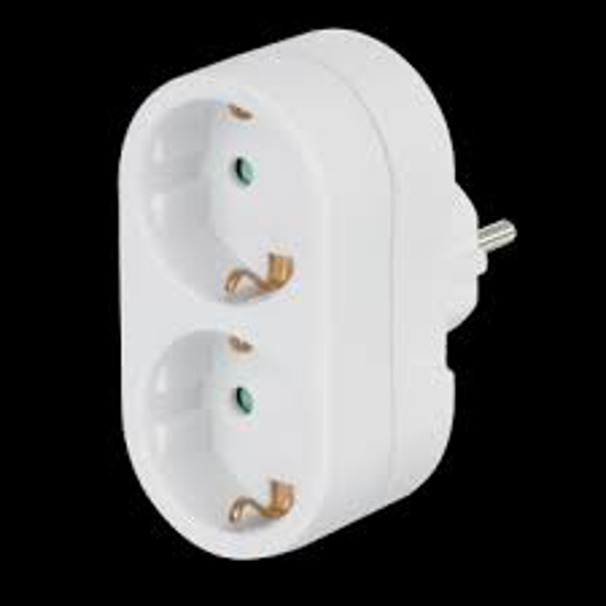 Picture of Distribuidor 1M-2 tomadas, branco - 00108876
