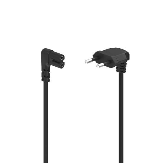 Picture of Power Cable, Angled Both Sides, Euro Plug, AC Connector C7, - 00223282