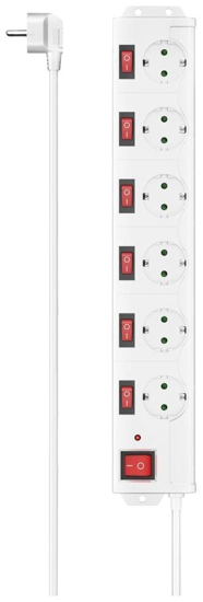 Picture of Power Strip, 6-Way, Overvoltage Protection, 90, Indiv. Switc - 00223159
